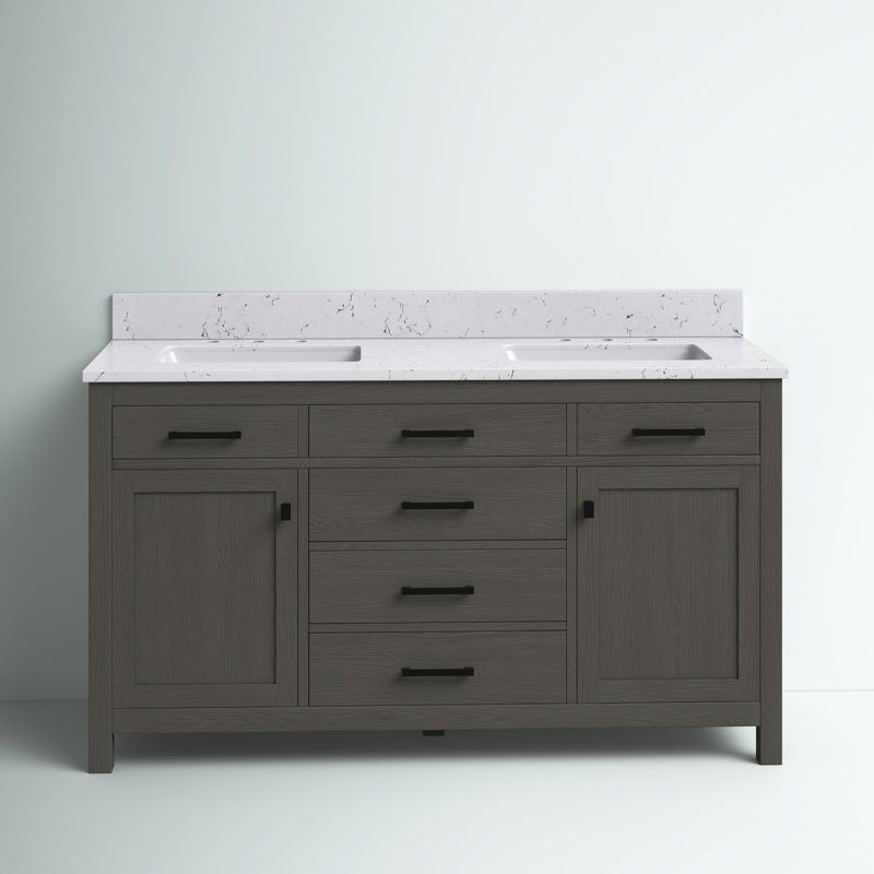 Mercury Row® Atencio 60" Double Bathroom Vanity & Reviews Wayfair Canada